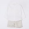 Completo camicia e bermuda a righe