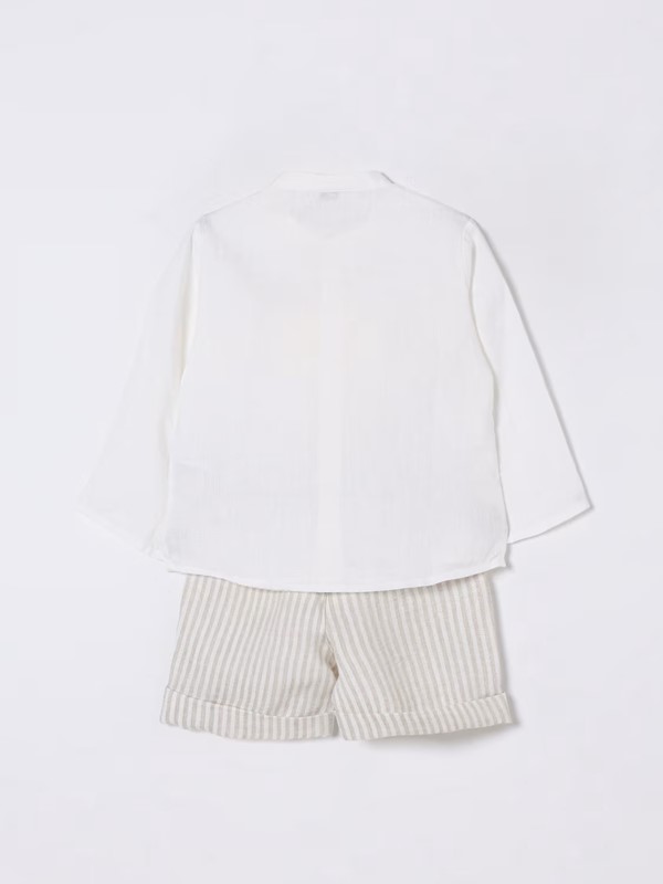 Completo camicia e bermuda a righe