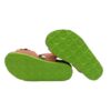 Sandalo in pelle con doppio velcro con margherite