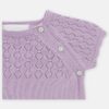 Completo maglia con trafori e coulotte fantasia floreale