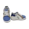 Sneaker primo passo in pelle con lacci e zip