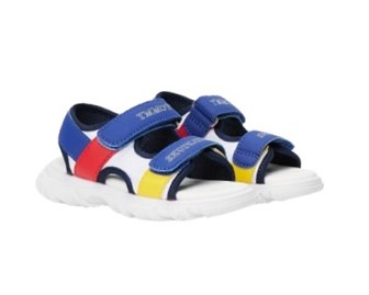 Sandalo multicolor con doppio velcro