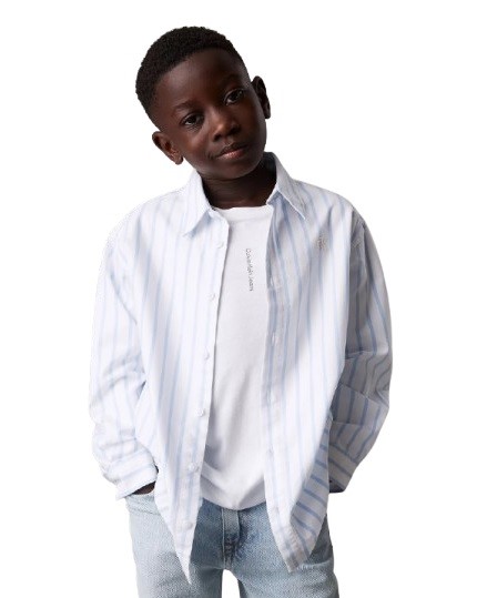 Camicia a righe in cotone