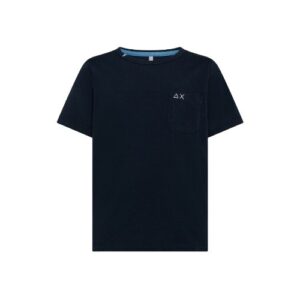 T-shirt mezza manica con taschino e logo