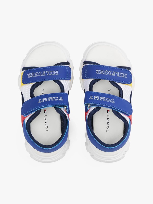 Sandalo multicolor con doppio velcro