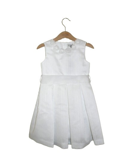 Vestito con roselline al collo