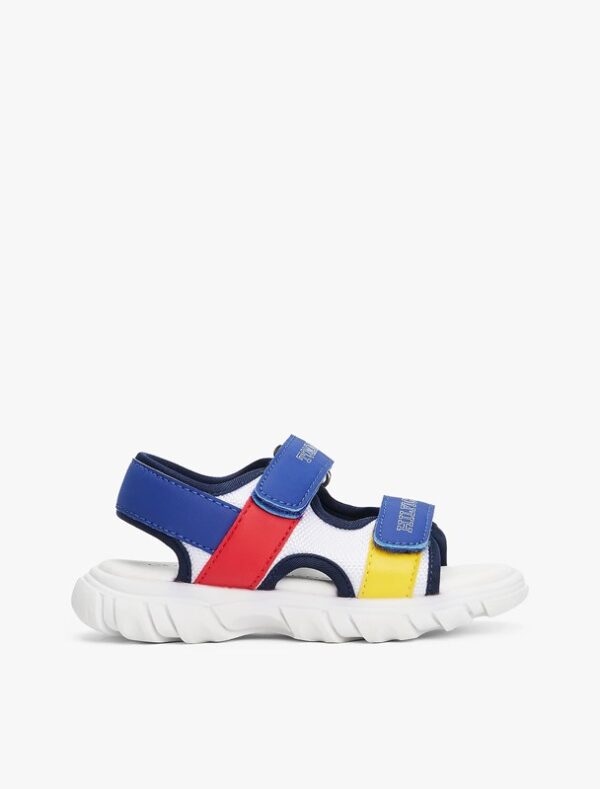 Sandalo multicolor con doppio velcro