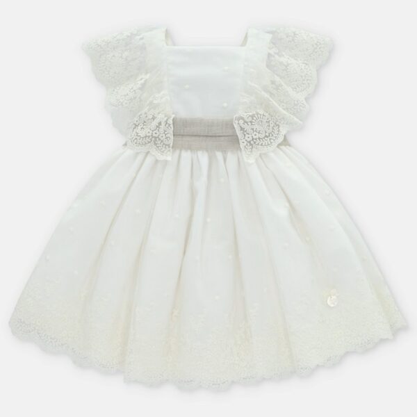 Vestito con maniche in pizzo