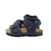 Sandalo in pelle con doppia fibbia