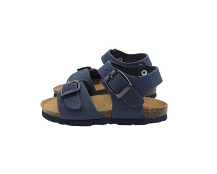 Sandalo in pelle con doppia fibbia
