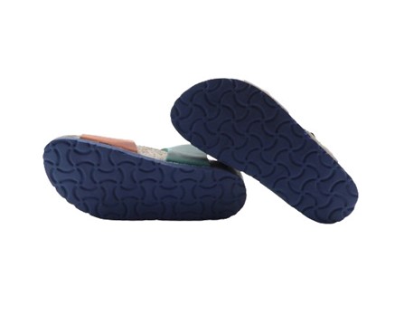 Sandalo in pelle con doppia fibbia