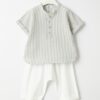 Completo camicia mezza manica a righe e bermuda