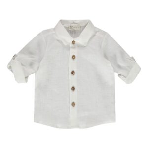 Camicia in lino con colletto