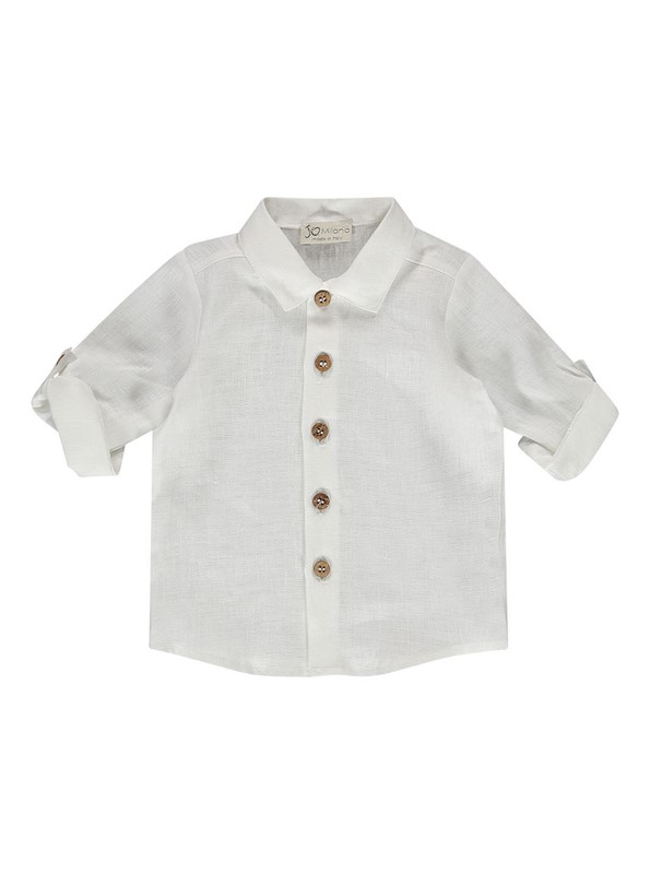 Camicia in lino con colletto