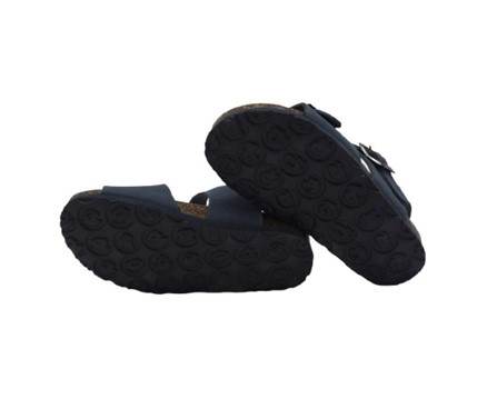 Sandalo in pelle con doppia fibbia
