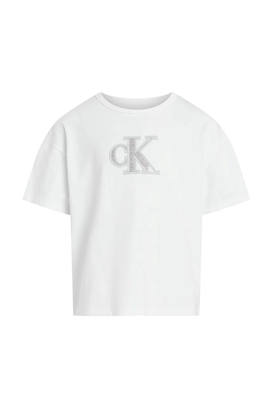 Completo t-shirt e short con logo glitter