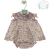 Vestito fantasia floreale con mutandina e giacchino