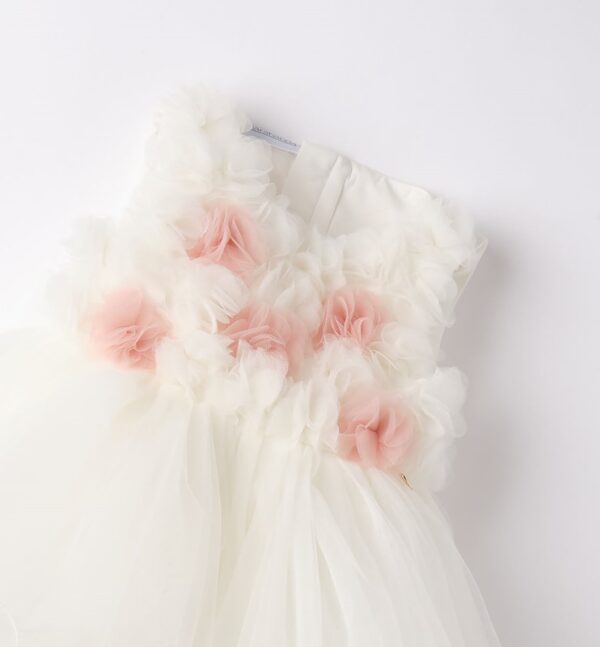 Vestito con corpino con roselline