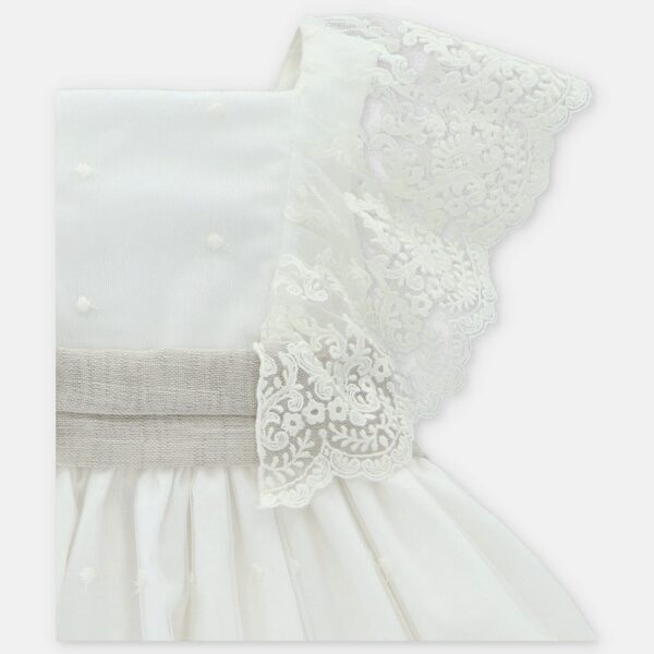 Vestito con maniche in pizzo