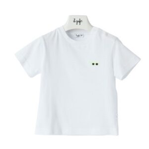 T-shirt mezza manica con ricamo