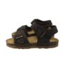 Sandalo in pelle con doppia fibbia