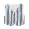 Completo gilet in misto lino e pantalone in rasatello