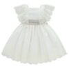 Vestito con maniche in pizzo