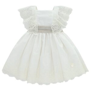 Vestito con maniche in pizzo