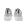 Sneaker in pelle laminata con lacci