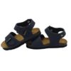 Sandalo in pelle con doppia fibbia