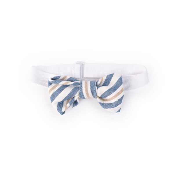 Papillon in misto lino a righe