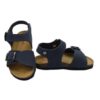 Sandalo in pelle con doppia fibbia