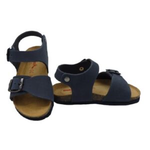 Sandalo in pelle con doppia fibbia