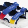 Sandalo multicolor con doppio velcro