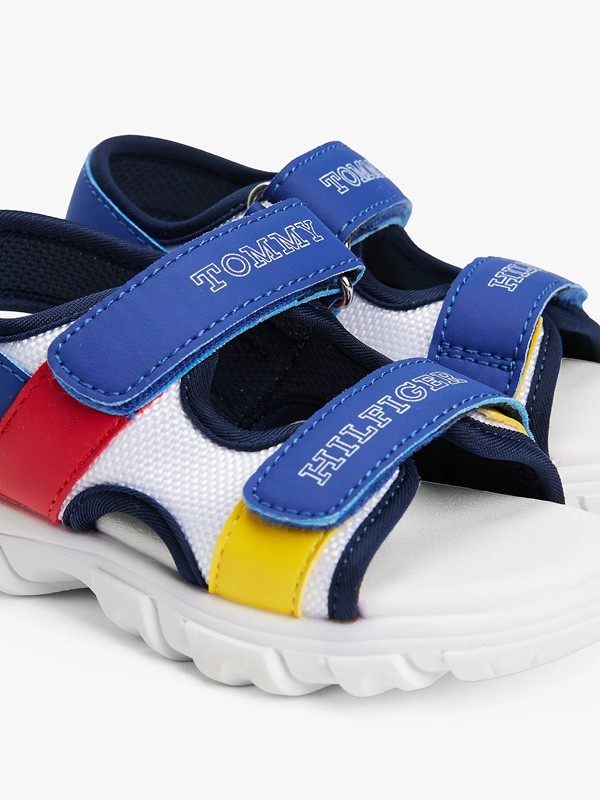 Sandalo multicolor con doppio velcro