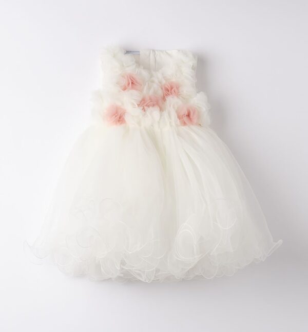 Vestito con corpino con roselline