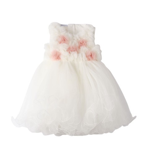 Vestito con corpino con roselline