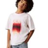 T-shirt mezza manica con logo gradient