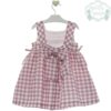 Vestito a quadri con punto smock