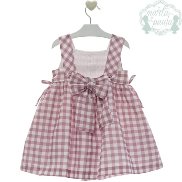 Vestito a quadri con punto smock