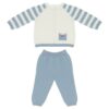 Completo maglia con maniche a righe e pantalone