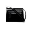 Borsa in vernice lucida con logo oval d sulla patta