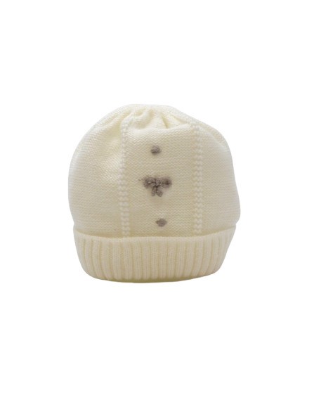 Cappellino con ricamo fiocco e pois