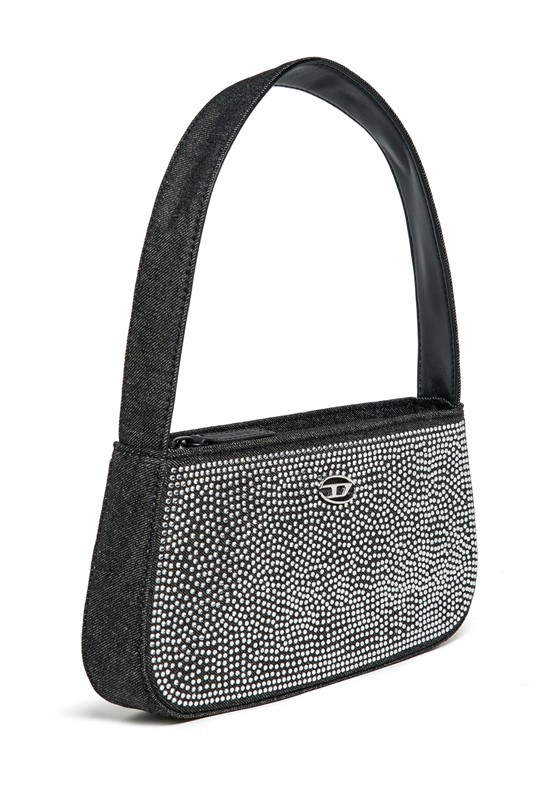 Borsa in denim con strass