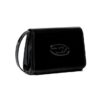 Borsa in vernice lucida con logo oval d sulla patta