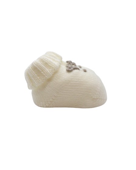 Scarpine con ricamo fiocco e pois