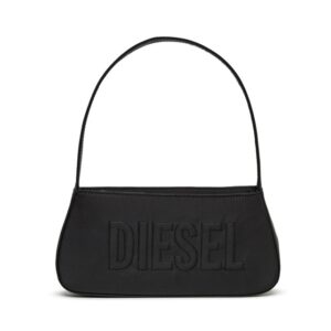 Borsa in tessuto tecnico con logo ricamato a rilievo