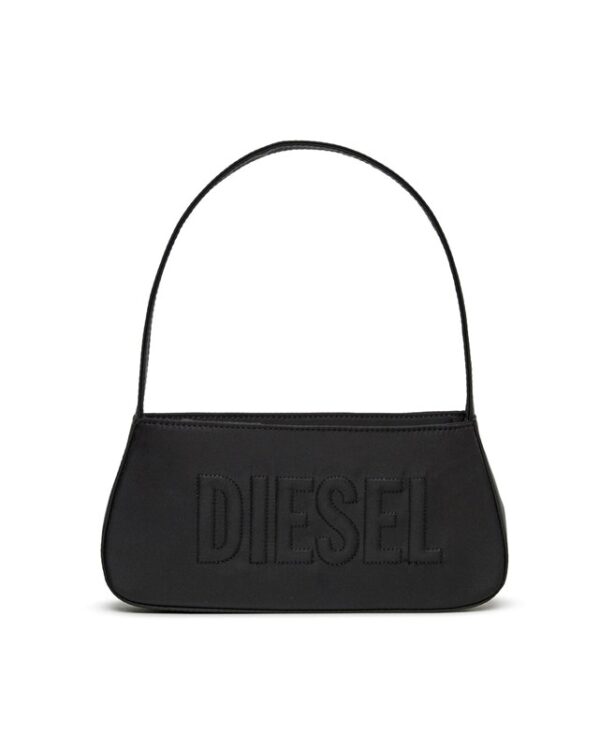 Borsa in tessuto tecnico con logo ricamato a rilievo