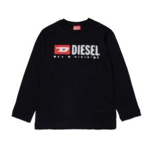 T-shirt in jersey maniche lunghe con stampa logo