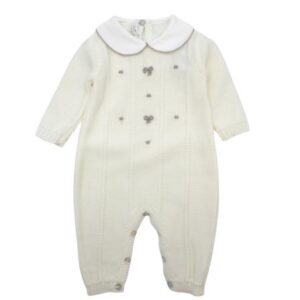 Tutina con fiocchi e pois ricamati